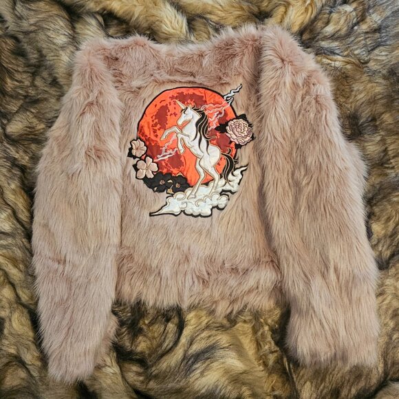 Rare Limited Edition Nicki Minaj H&M Pink Fur Fuzzy Rave Festival Unicorn 10 - Picture 8 of 9